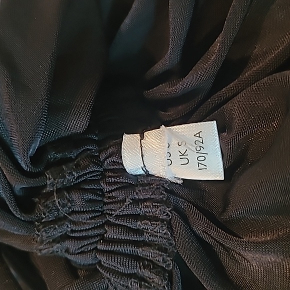 Intimately Free People Black Slinky Stretchy Ruched Side Little Black Dress Sz S - Picture 10 of 12